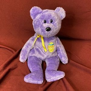 Ty Teddy Bear Beanie Easter Egg Plush 8"